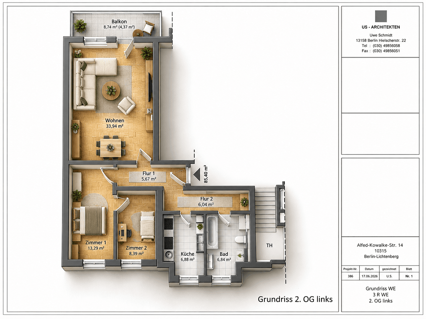 Predaj bytu 3-izbový 85 m², Alfred-Kowalke-Straße 14, Berlin, Berlín Predaj bytu 3-izbový 85 m², Alfred-Kowalke-Straße 14, Berlin, Berlín