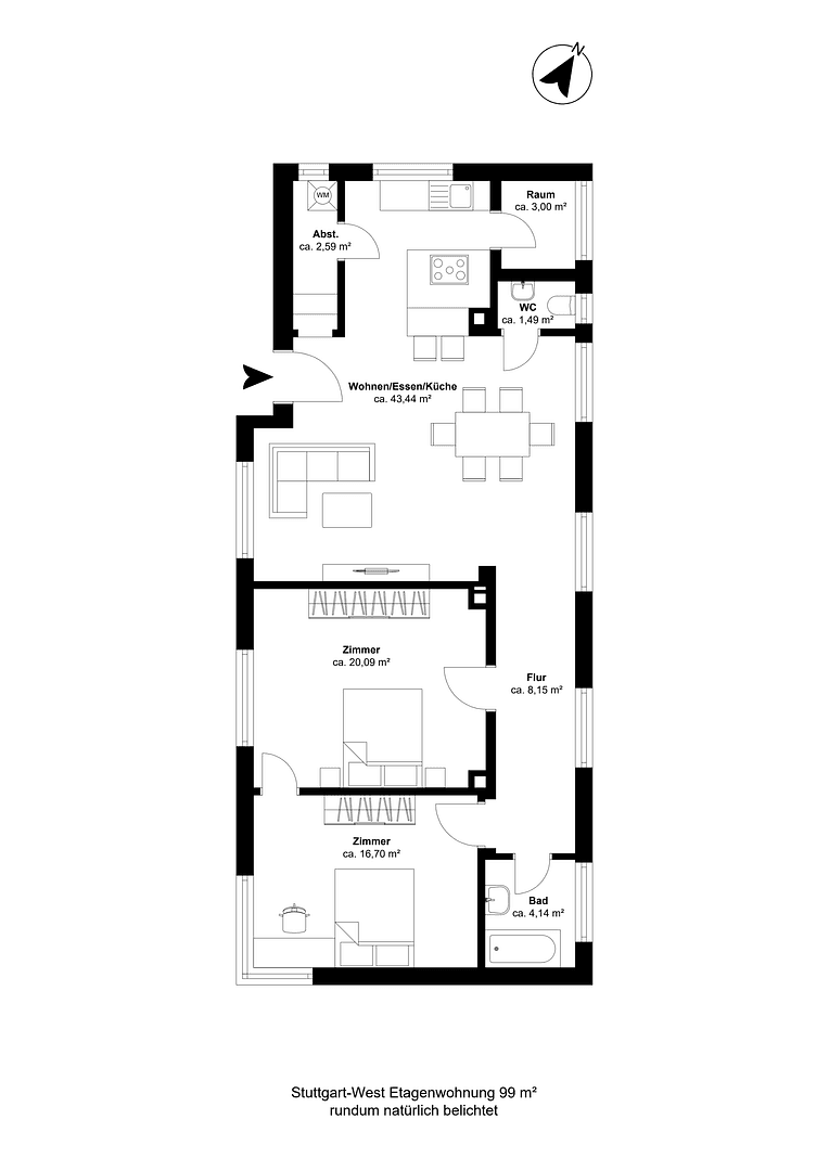 Predaj bytu 3-izbový 100 m², Ludwigstr. 50, Stuttgart, Bádensko-Wurttembersko Predaj bytu 3-izbový 100 m², Ludwigstr. 50, Stuttgart, Bádensko-Wurttembersko