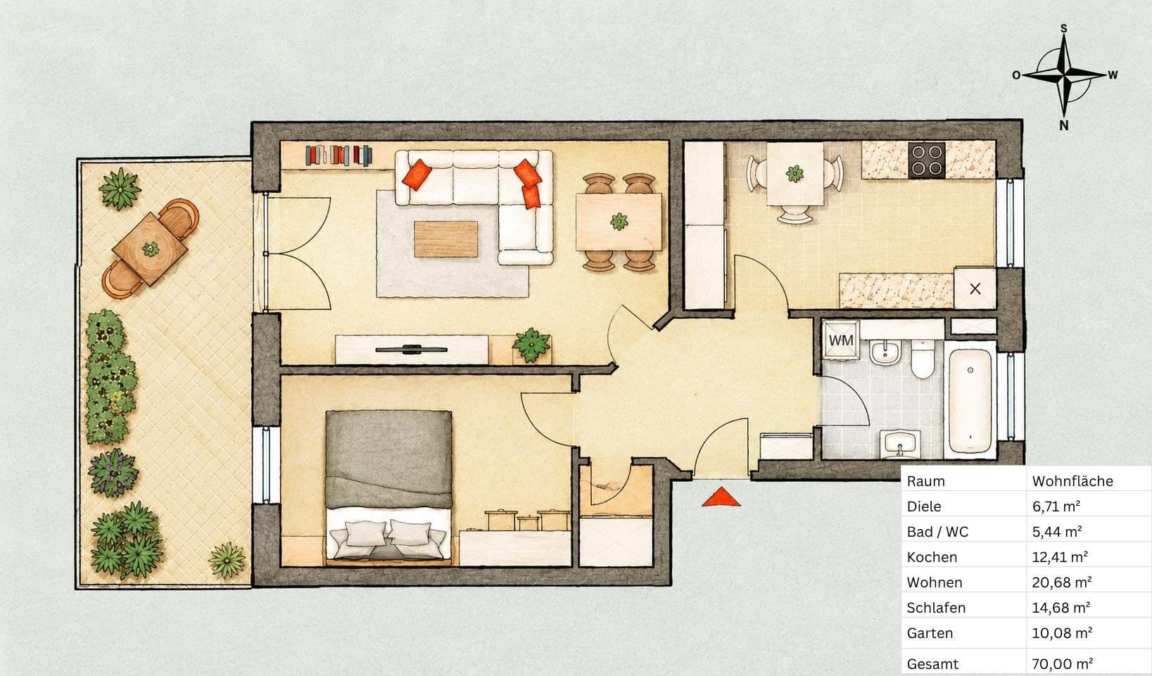 Prenájom bytu 2-izbový 65 m², Fürstenrieder Str. 189, München, Bavorsko Prenájom bytu 2-izbový 65 m², Fürstenrieder Str. 189, München, Bavorsko
