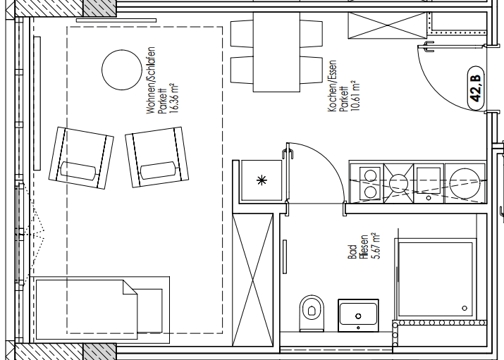 Prenájom bytu 1-izbový 34 m², Fürstenrieder Str. 285, München, Bavorsko Prenájom bytu 1-izbový 34 m², Fürstenrieder Str. 285, München, Bavorsko