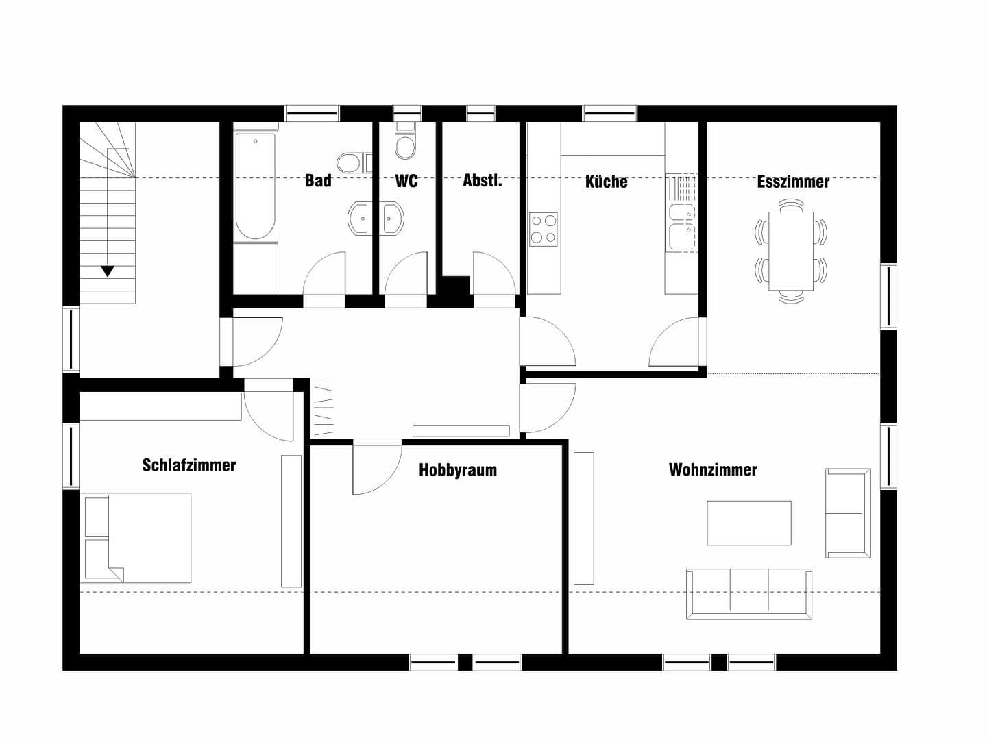 Prenájom bytu 4-izbový 112 m², Sinntal, Hesensko Prenájom bytu 4-izbový 112 m², Sinntal, Hesensko