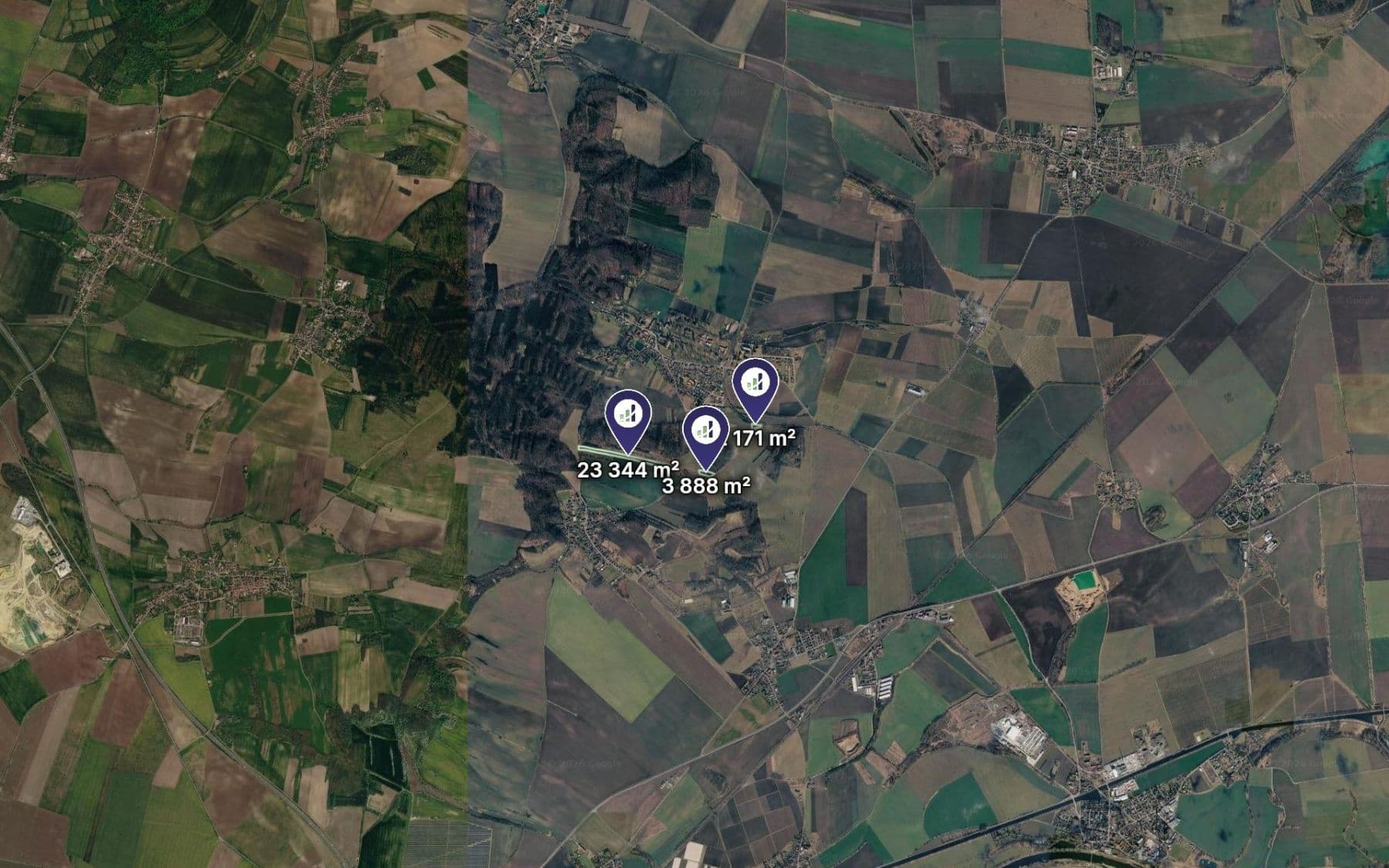 Predaj pozemku 29.403 m², Jeviněves, Středočeský kraj Predaj pozemku 29.403 m², Jeviněves, Středočeský kraj