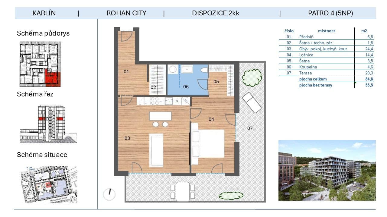Prenájom bytu 2-izbový 56 m², Sokolova, Praha, Praha Prenájom bytu 2-izbový 56 m², Sokolova, Praha, Praha