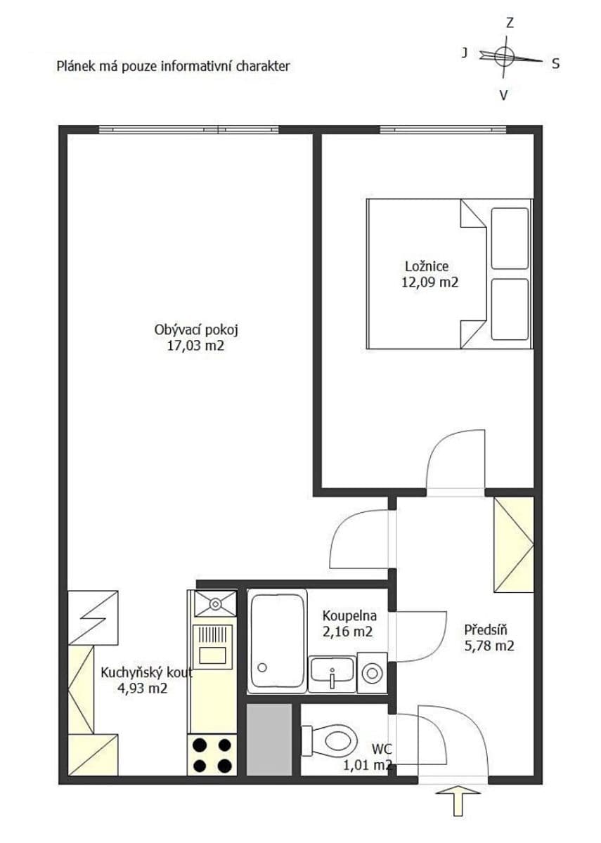 Predaj bytu 2-izbový 43 m², K Dolům, Praha, Praha Predaj bytu 2-izbový 43 m², K Dolům, Praha, Praha