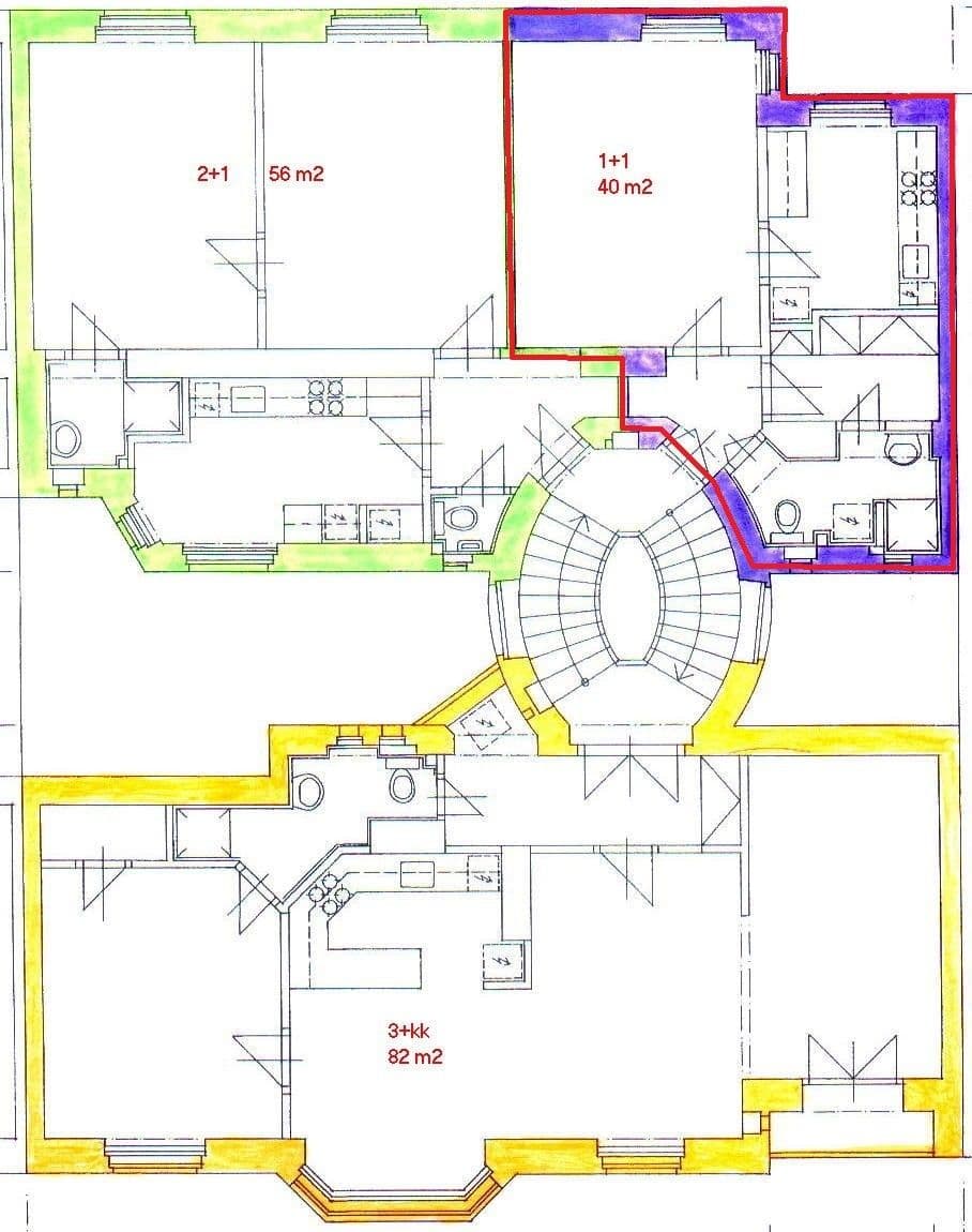 Prenájom bytu 1-izbový 40 m², Na Václavce, Praha, Praha Prenájom bytu 1-izbový 40 m², Na Václavce, Praha, Praha
