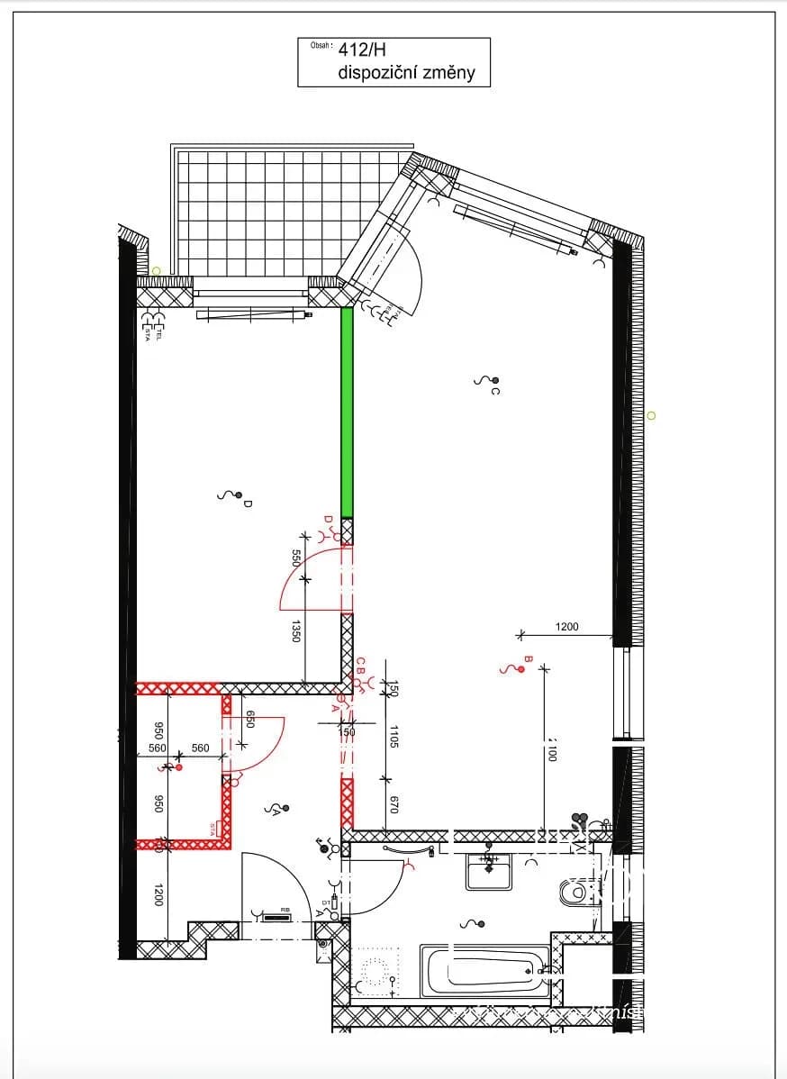 Prenájom bytu 2-izbový 55 m², Zakšínská, Praha, Praha Prenájom bytu 2-izbový 55 m², Zakšínská, Praha, Praha