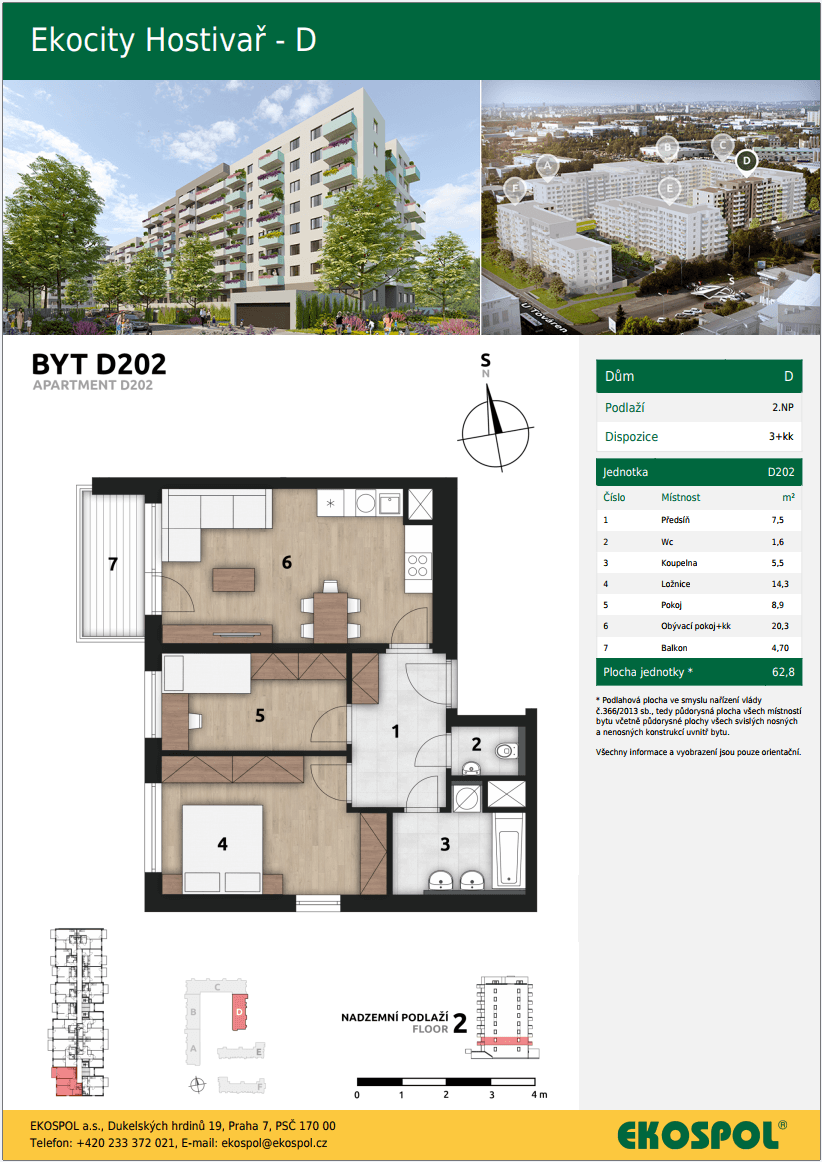 Prenájom bytu 3-izbový 63 m², Arnošta Staňka, Praha, Praha Prenájom bytu 3-izbový 63 m², Arnošta Staňka, Praha, Praha