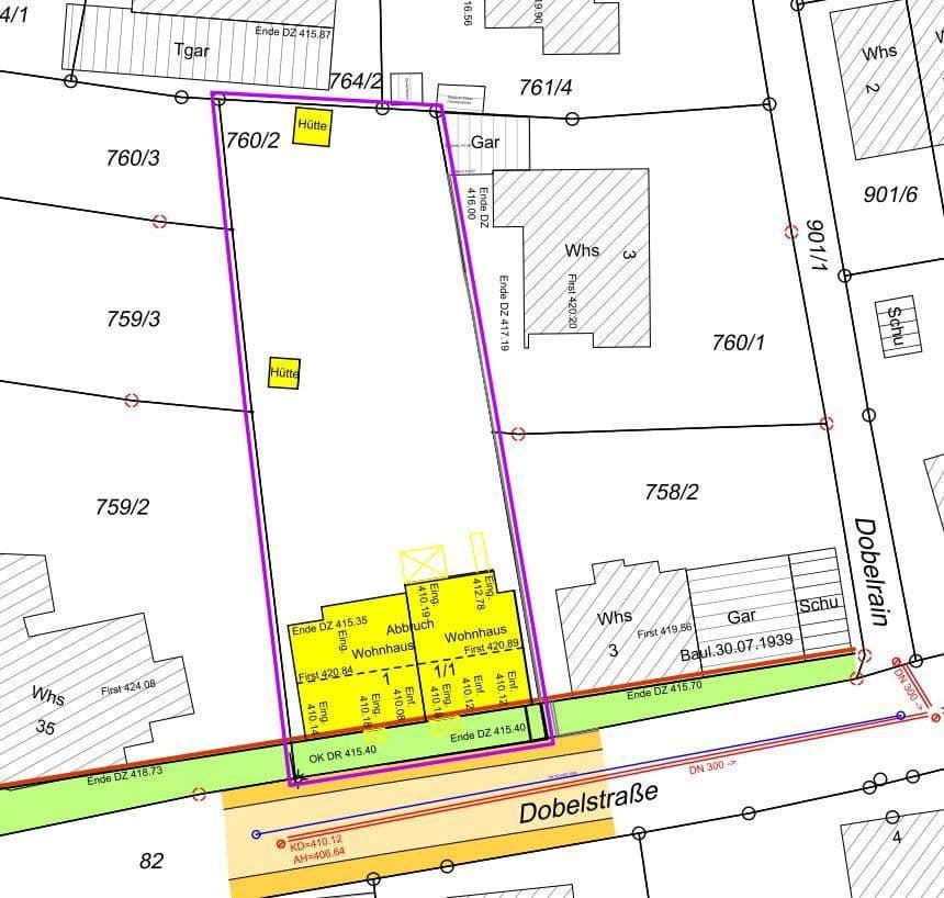 Predaj pozemku 1.001 m², Dobelstraße 1, Bad Boll, Bádensko-Wurttembersko Predaj pozemku 1.001 m², Dobelstraße 1, Bad Boll, Bádensko-Wurttembersko
