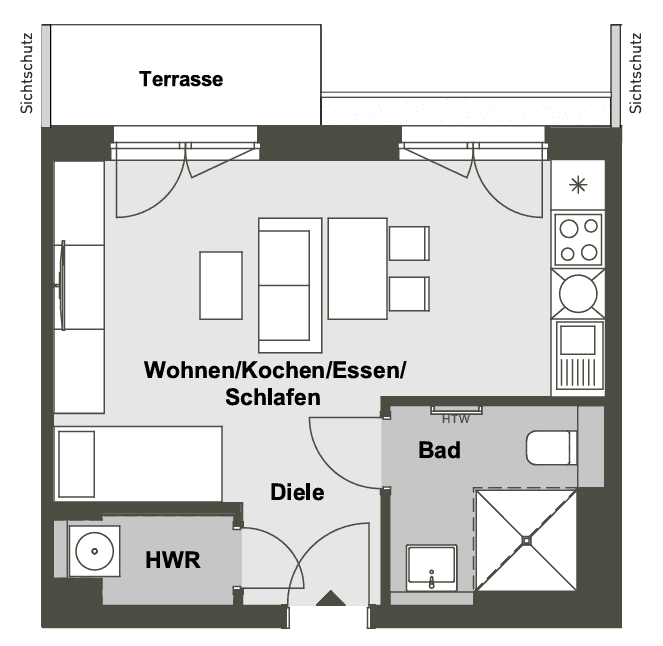 Prenájom bytu 1-izbový 40 m², Am Tierpark 25, Berlin, Berlín Prenájom bytu 1-izbový 40 m², Am Tierpark 25, Berlin, Berlín