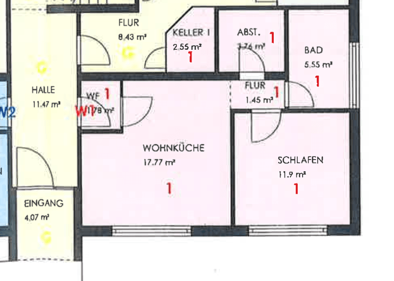 Prenájom bytu 2-izbový 40 m², Lingertstraße 18, Lörrach, Bádensko-Wurttembersko Prenájom bytu 2-izbový 40 m², Lingertstraße 18, Lörrach, Bádensko-Wurttembersko