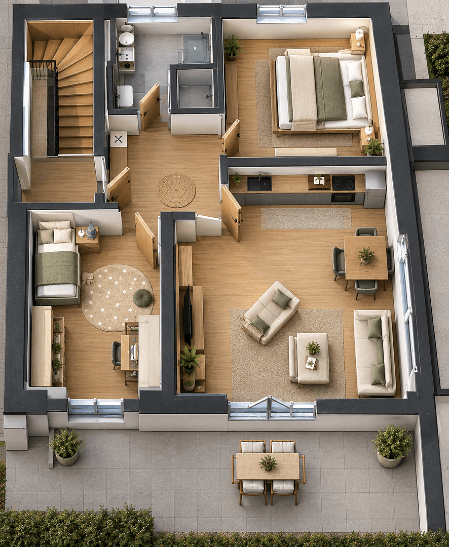 Prenájom bytu 3-izbový 75 m², Steingau, Bavorsko Prenájom bytu 3-izbový 75 m², Steingau, Bavorsko