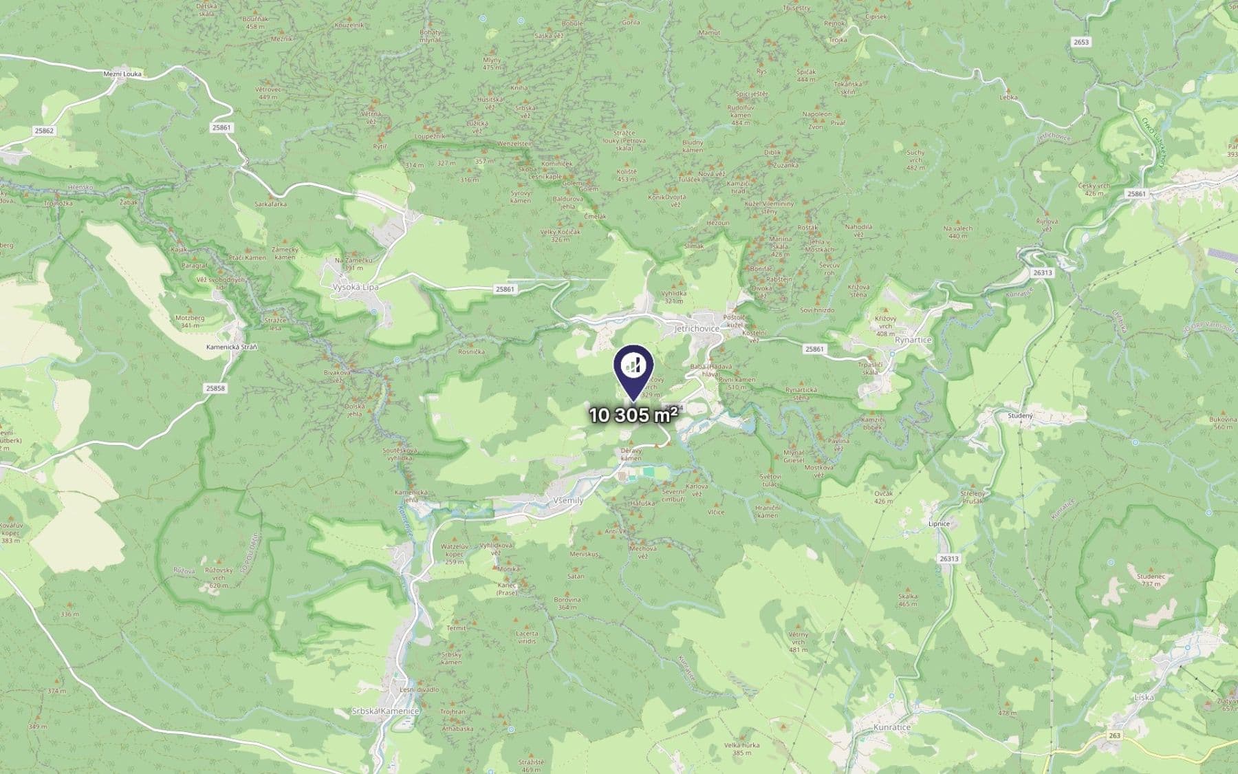 Predaj pozemku 10.305 m², Jetřichovice, Ústecký kraj Predaj pozemku 10.305 m², Jetřichovice, Ústecký kraj