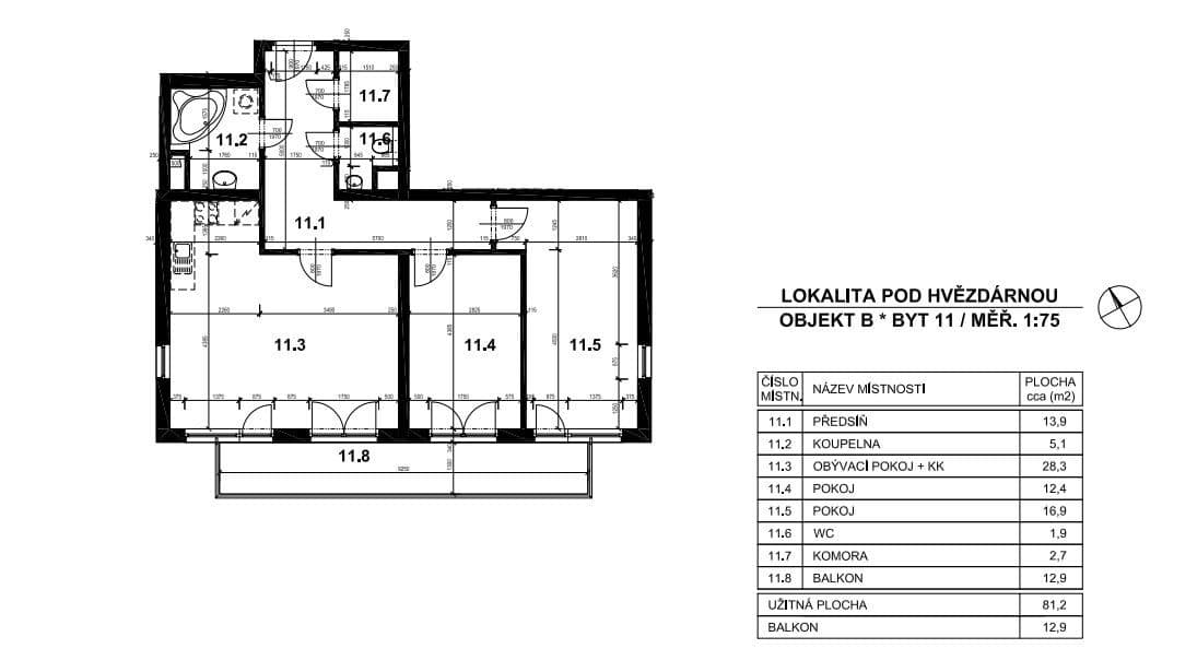 Prenájom bytu 3-izbový 81 m², Nad Akcízem, Praha, Praha Prenájom bytu 3-izbový 81 m², Nad Akcízem, Praha, Praha