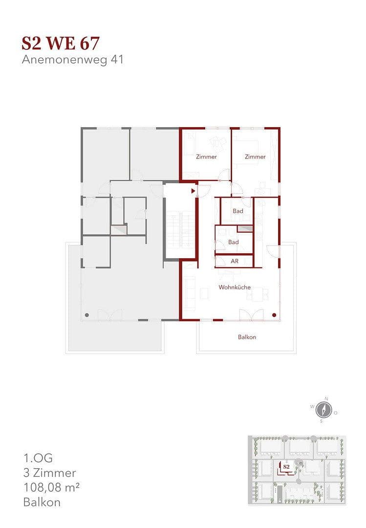Prenájom bytu 3-izbový 109 m², Anemonenweg 38, Wandlitz, Brandenbursko Prenájom bytu 3-izbový 109 m², Anemonenweg 38, Wandlitz, Brandenbursko