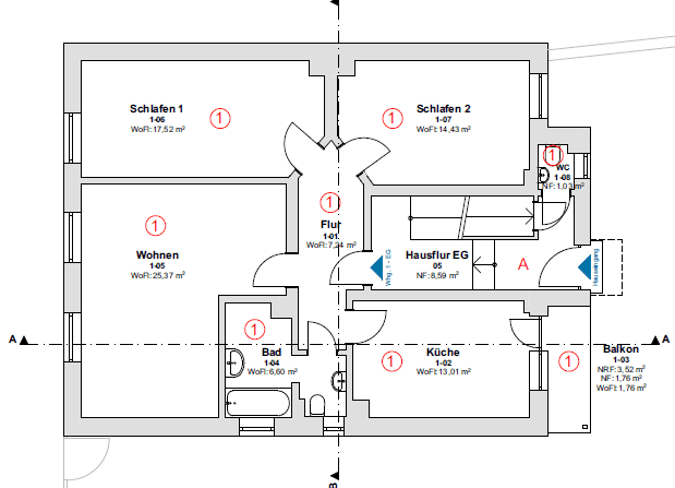 Prenájom bytu 3-izbový 86 m², Äußere Wingertstraße 26, Mannheim, Bádensko-Wurttembersko Prenájom bytu 3-izbový 86 m², Äußere Wingertstraße 26, Mannheim, Bádensko-Wurttembersko