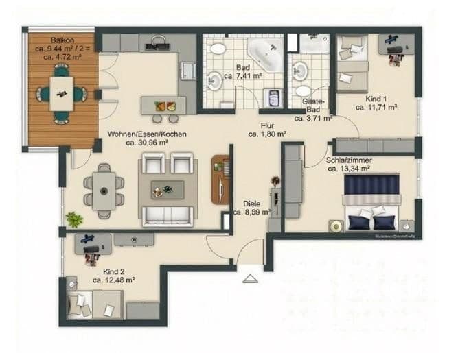 Predaj bytu 4-izbový 95 m², Federseestraße 13a, München, Bavorsko Predaj bytu 4-izbový 95 m², Federseestraße 13a, München, Bavorsko