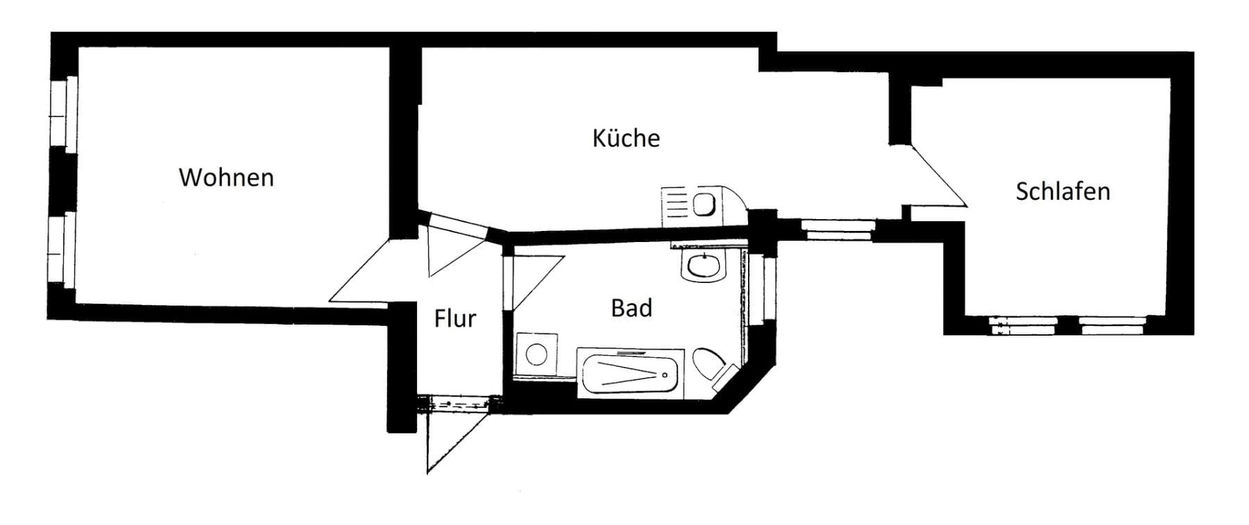 Prenájom bytu 2-izbový 57 m², Wilhelmsdorfer Straße 69, Brandenburg an der Havel, Brandenbursko Prenájom bytu 2-izbový 57 m², Wilhelmsdorfer Straße 69, Brandenburg an der Havel, Brandenbursko