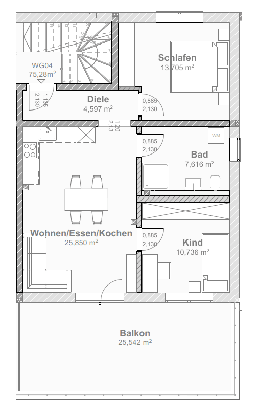 Predaj bytu 3-izbový 76 m², Ringstraße, Deggendorf, Bavorsko Predaj bytu 3-izbový 76 m², Ringstraße, Deggendorf, Bavorsko