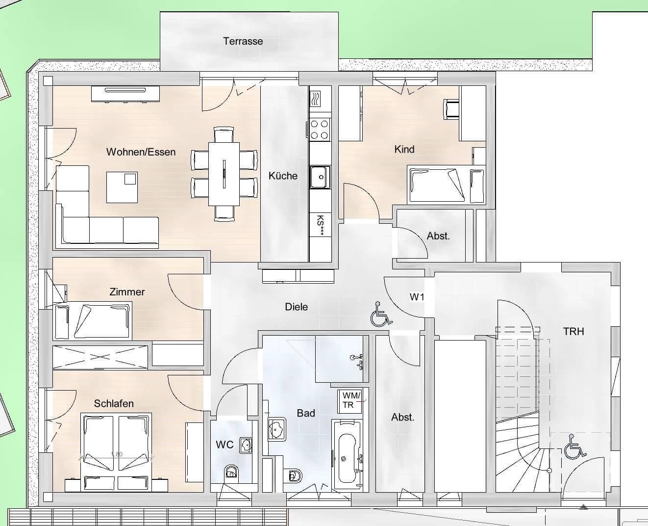 Prenájom bytu 4-izbový 99 m², Glöcklehofweg 24, Bad Krozingen, Bádensko-Wurttembersko Prenájom bytu 4-izbový 99 m², Glöcklehofweg 24, Bad Krozingen, Bádensko-Wurttembersko