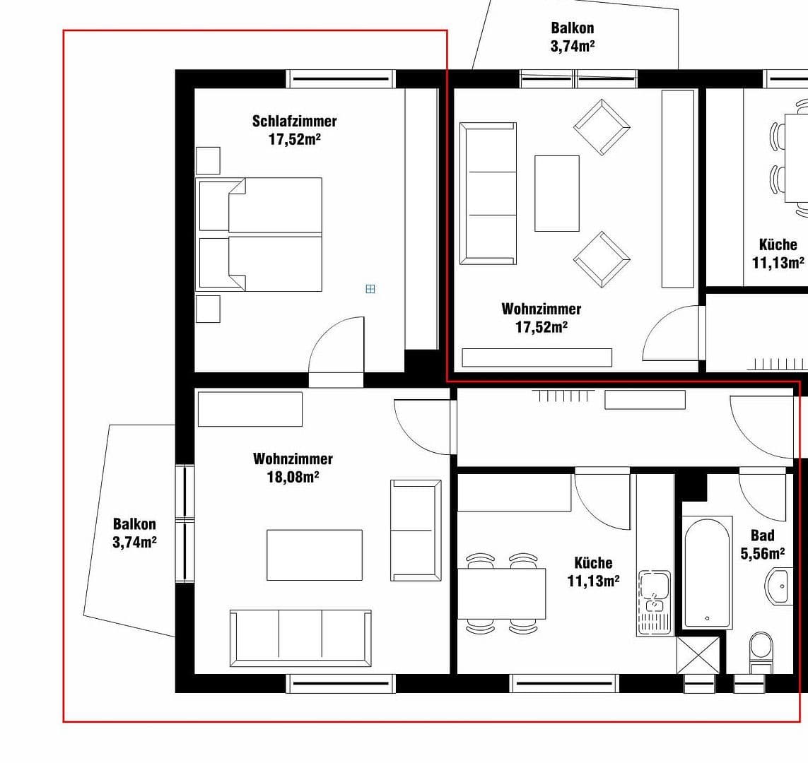 Prenájom bytu 2-izbový 57 m², Sinntal, Hesensko Prenájom bytu 2-izbový 57 m², Sinntal, Hesensko
