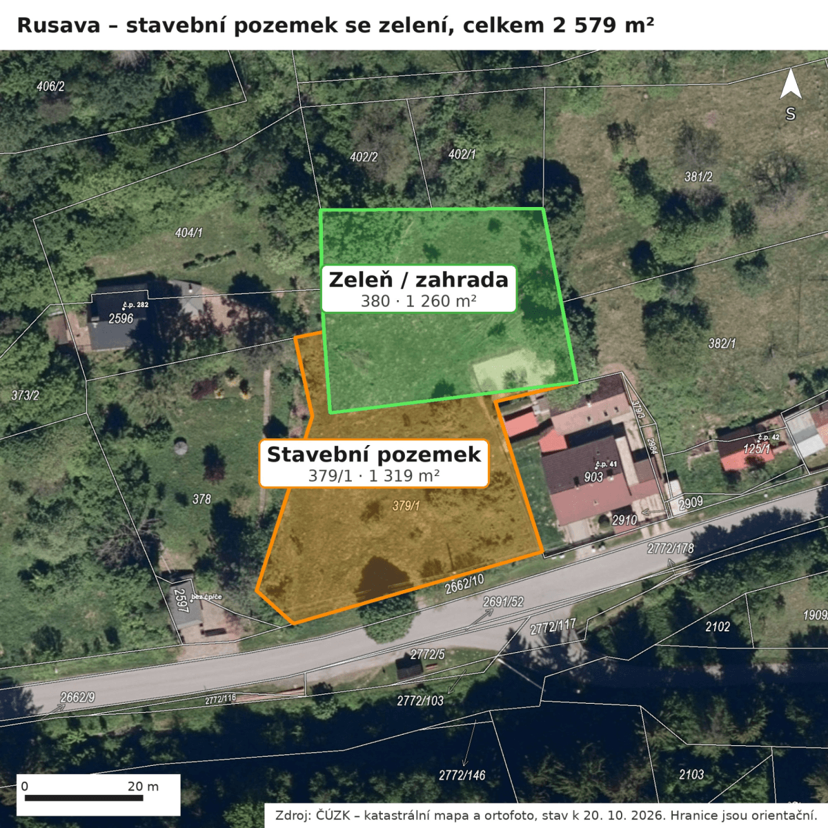 Predaj pozemku 2.579 m², Rusava, Zlínský kraj Predaj pozemku 2.579 m², Rusava, Zlínský kraj