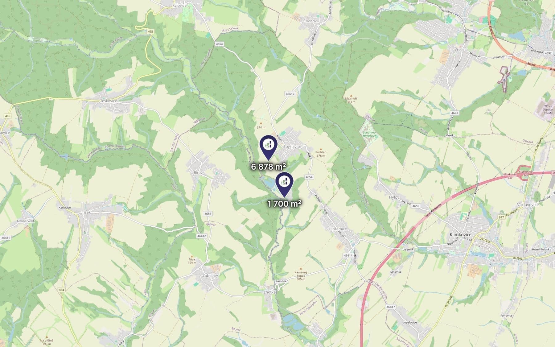 Predaj pozemku 8.578 m², Zbyslavice, Moravskoslezský kraj Predaj pozemku 8.578 m², Zbyslavice, Moravskoslezský kraj