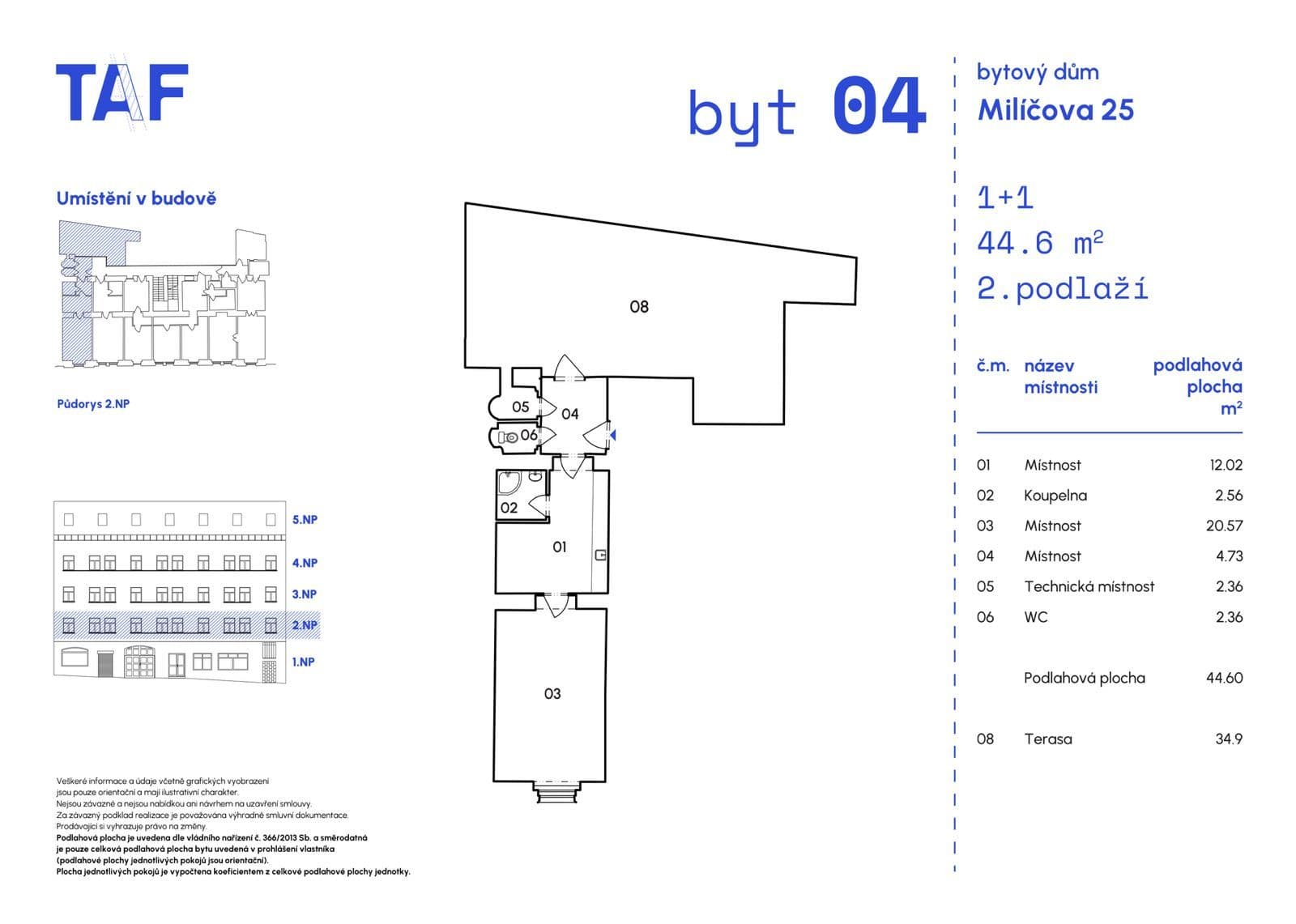 Predaj bytu 1-izbový 46 m², Milíčova, Praha, Praha Predaj bytu 1-izbový 46 m², Milíčova, Praha, Praha