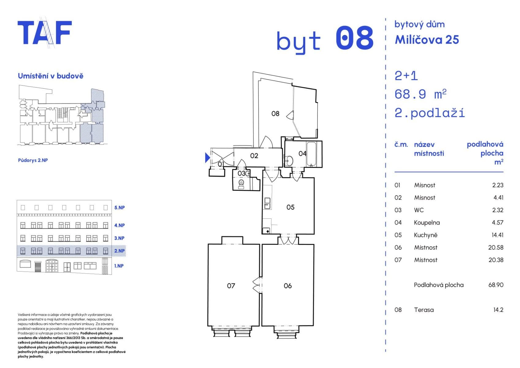 Predaj bytu 2-izbový 69 m², Milíčova, Praha, Praha Predaj bytu 2-izbový 69 m², Milíčova, Praha, Praha