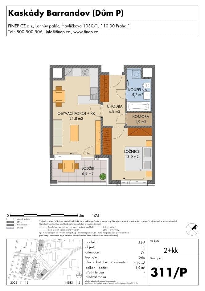Prenájom bytu 2-izbový 51 m², Gollové, Praha, Praha Prenájom bytu 2-izbový 51 m², Gollové, Praha, Praha