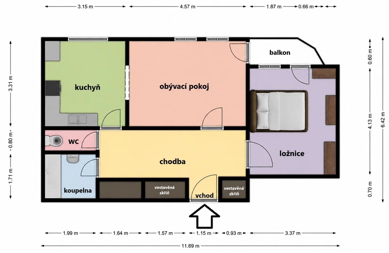 Predaj bytu 2-izbový 57 m², Nušlova, Jindřichův Hradec, Jihočeský kraj Predaj bytu 2-izbový 57 m², Nušlova, Jindřichův Hradec, Jihočeský kraj