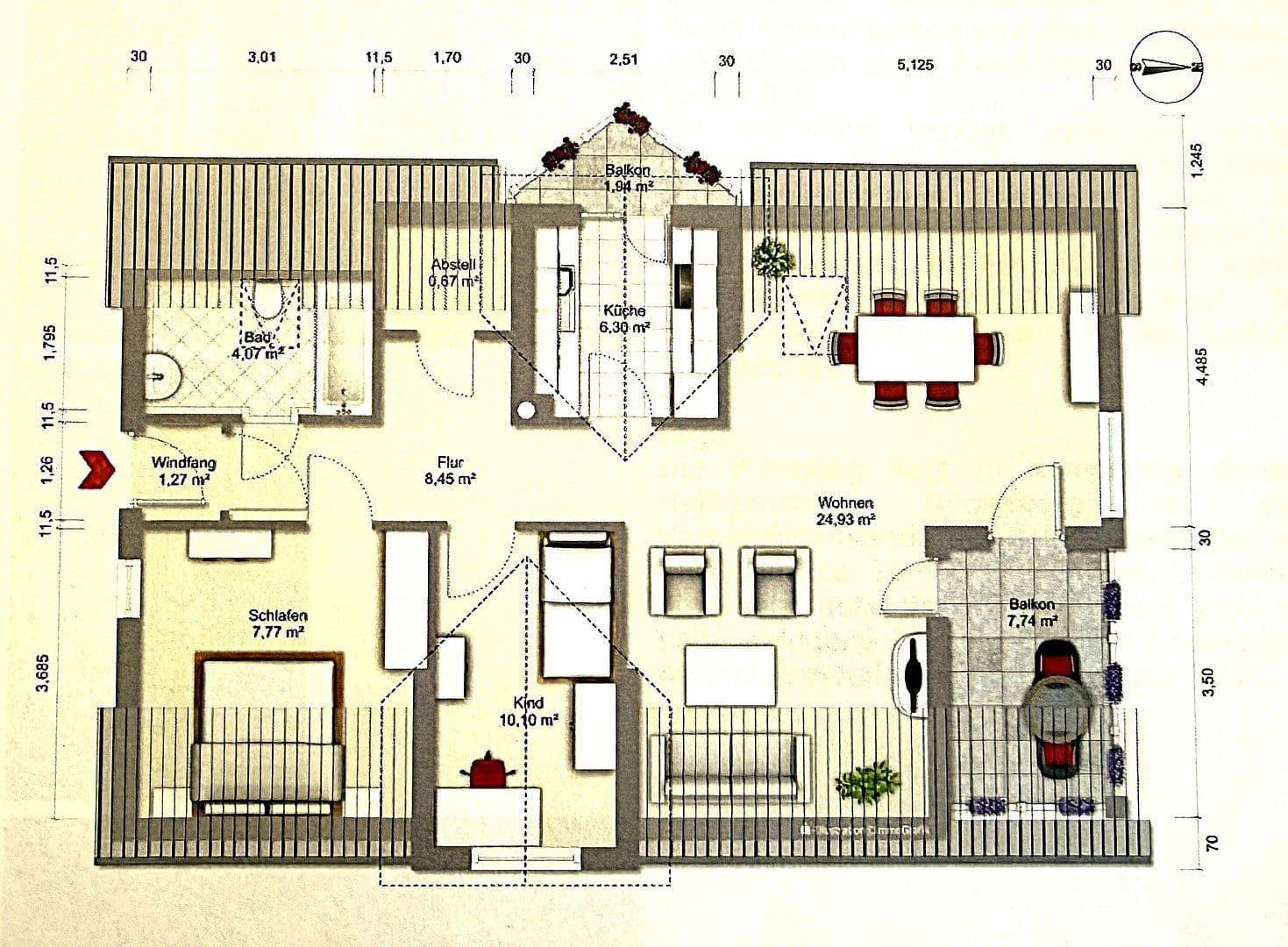 Predaj bytu 3-izbový 65 m², Römerberg, Porýnie-Falcko Predaj bytu 3-izbový 65 m², Römerberg, Porýnie-Falcko
