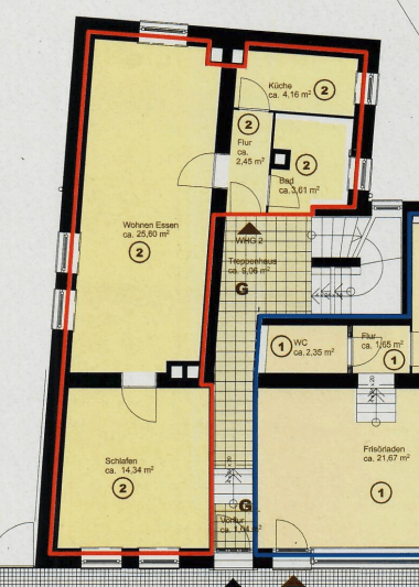 Prenájom bytu 2-izbový 50 m², Löbleinstr. 56, Nürnberg, Bavorsko Prenájom bytu 2-izbový 50 m², Löbleinstr. 56, Nürnberg, Bavorsko