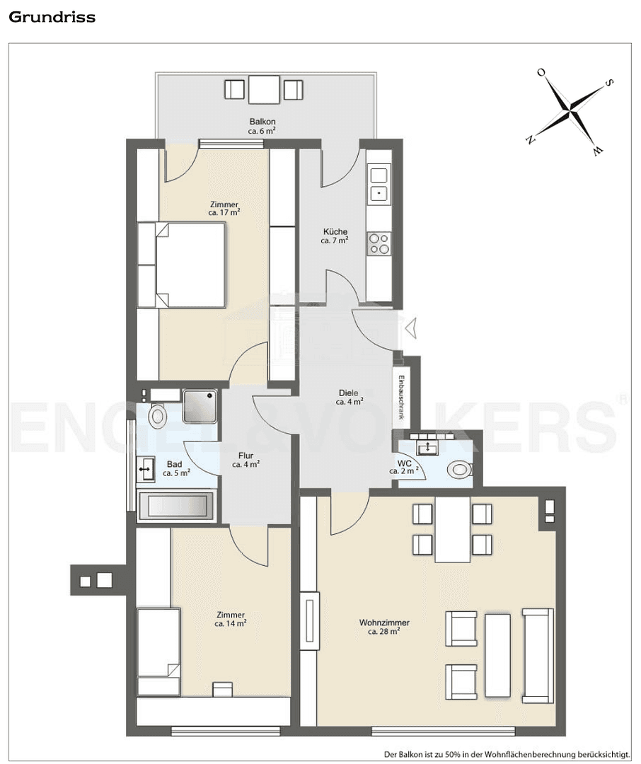 Prenájom bytu 3-izbový 92 m², Bismarckstr. 45, Köln, Severné Porýnie - Westfálsko Prenájom bytu 3-izbový 92 m², Bismarckstr. 45, Köln, Severné Porýnie - Westfálsko
