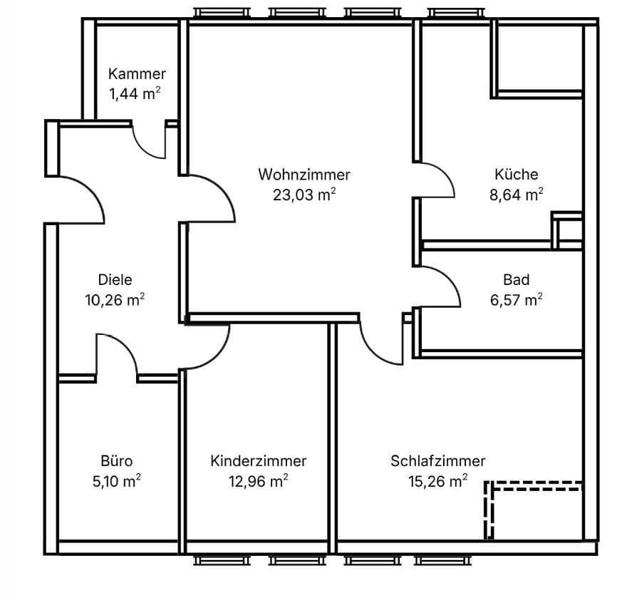 Prenájom bytu 4-izbový 84 m², Hohenzollernstraße, Koblenz, Porýnie-Falcko Prenájom bytu 4-izbový 84 m², Hohenzollernstraße, Koblenz, Porýnie-Falcko