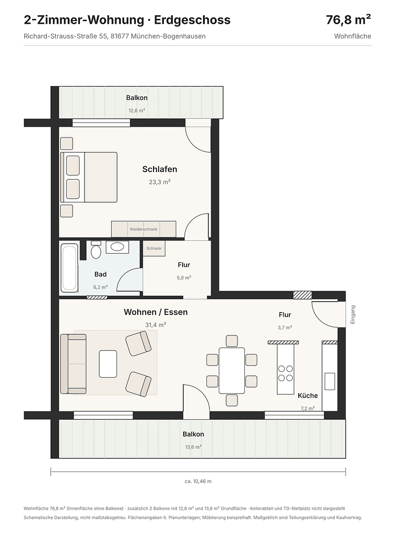 Predaj bytu 2-izbový 77 m², Richard-Strauss-Straße 55, München, Bavorsko Predaj bytu 2-izbový 77 m², Richard-Strauss-Straße 55, München, Bavorsko