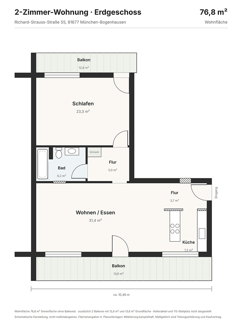 Predaj bytu 2-izbový 77 m², Richard-Strauss-Straße 55, München, Bavorsko Predaj bytu 2-izbový 77 m², Richard-Strauss-Straße 55, München, Bavorsko