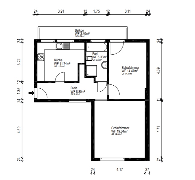 Predaj bytu 2-izbový 65 m², Düsseldorf, Severné Porýnie - Westfálsko Predaj bytu 2-izbový 65 m², Düsseldorf, Severné Porýnie - Westfálsko