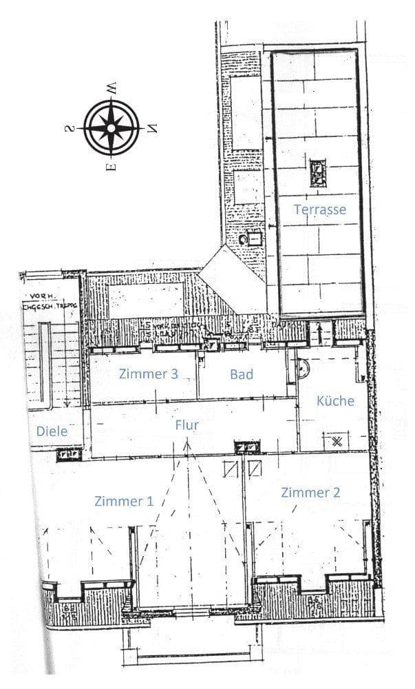 Prenájom bytu 3-izbový 96 m², Hastverstraße, Nürnberg, Bavorsko Prenájom bytu 3-izbový 96 m², Hastverstraße, Nürnberg, Bavorsko