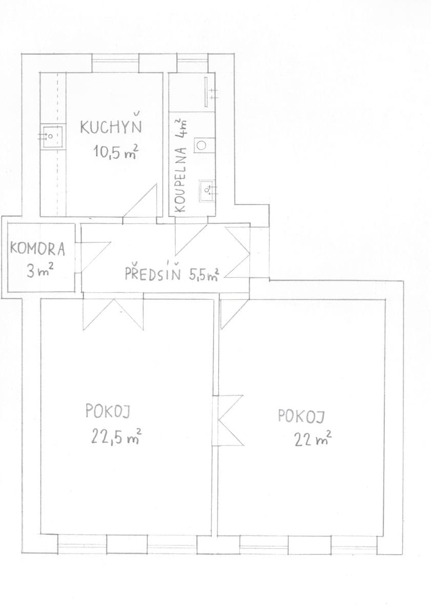 Prenájom bytu 2-izbový 64 m², Bořivojova, Praha, Praha Prenájom bytu 2-izbový 64 m², Bořivojova, Praha, Praha