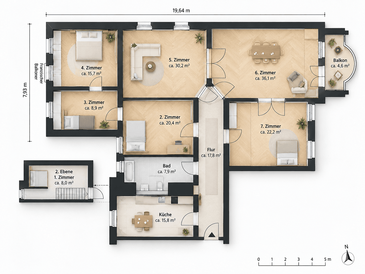Prenájom bytu 6-izbový 204 m², Wandlitzstr. 1-3, Berlin, Berlín Prenájom bytu 6-izbový 204 m², Wandlitzstr. 1-3, Berlin, Berlín