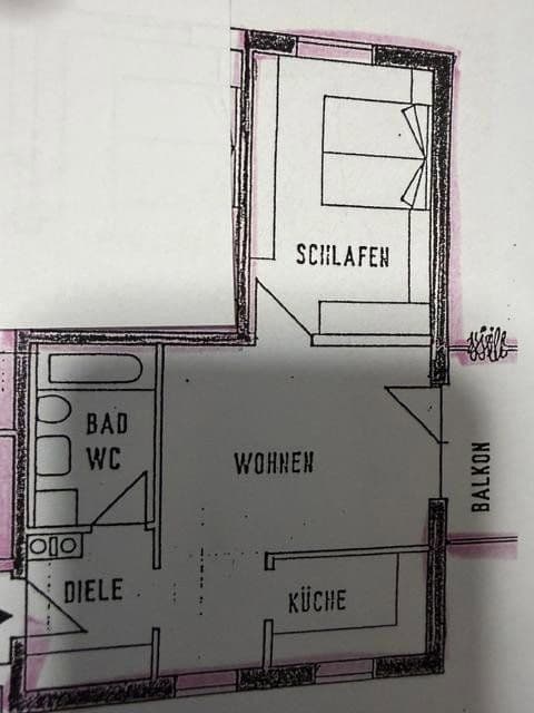 Prenájom bytu 2-izbový 53 m², Lauingen (Donau), Bavorsko Prenájom bytu 2-izbový 53 m², Lauingen (Donau), Bavorsko