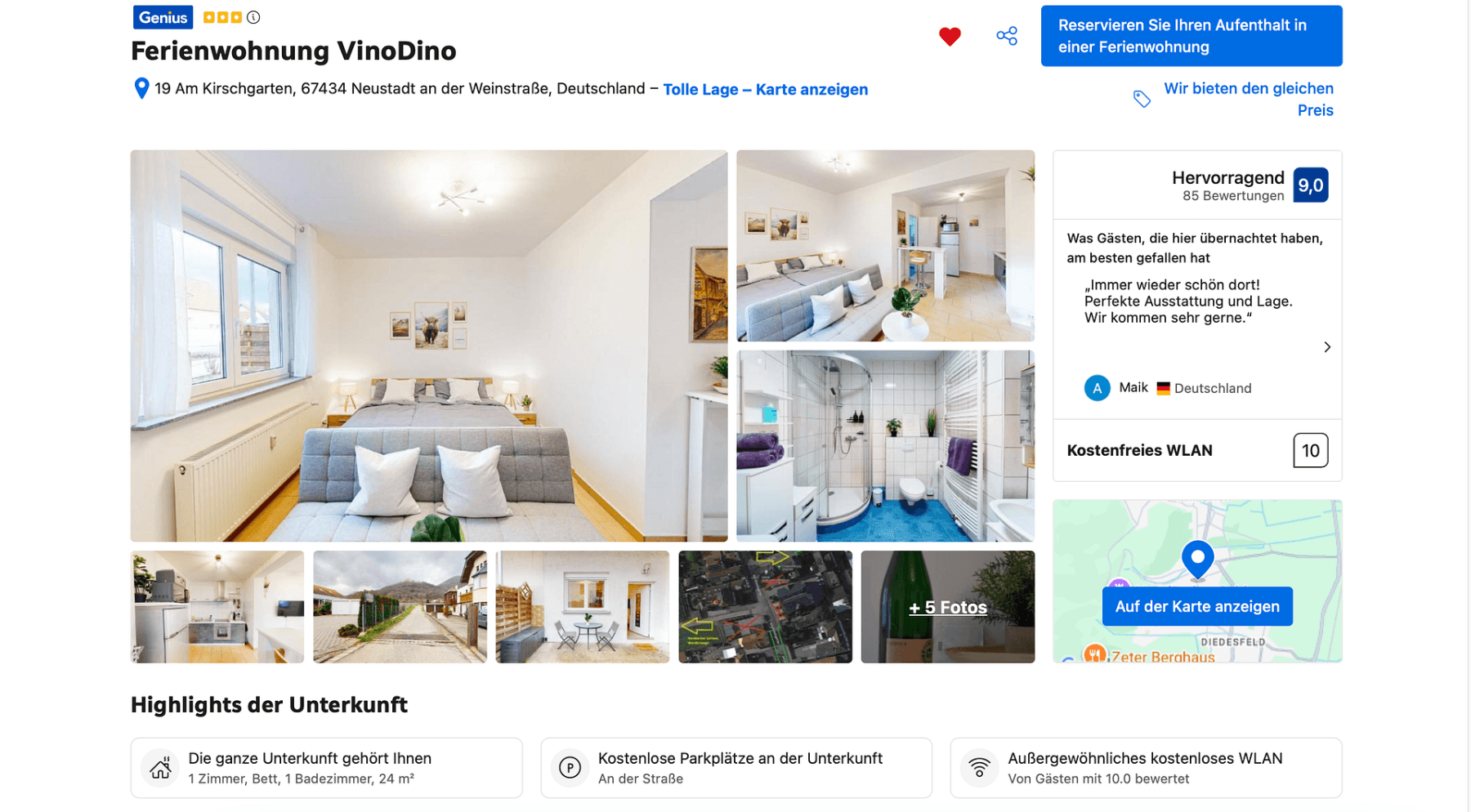 Prenájom bytu 1-izbový 24 m², Am Kirschgarten 19, Neustadt, Porýnie-Falcko Prenájom bytu 1-izbový 24 m², Am Kirschgarten 19, Neustadt, Porýnie-Falcko