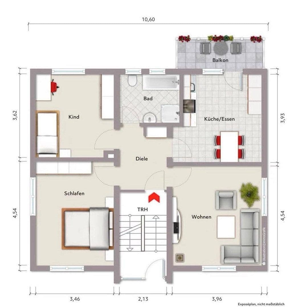 Prenájom bytu 3-izbový 75 m², Rastatt, Bádensko-Wurttembersko Prenájom bytu 3-izbový 75 m², Rastatt, Bádensko-Wurttembersko