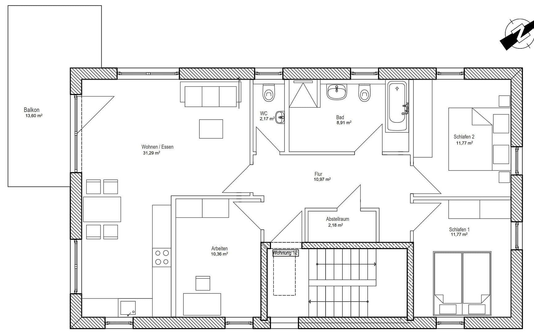 Prenájom bytu 4-izbový 99 m², Münchner Straße 102d, Kirchseeon, Bavorsko Prenájom bytu 4-izbový 99 m², Münchner Straße 102d, Kirchseeon, Bavorsko