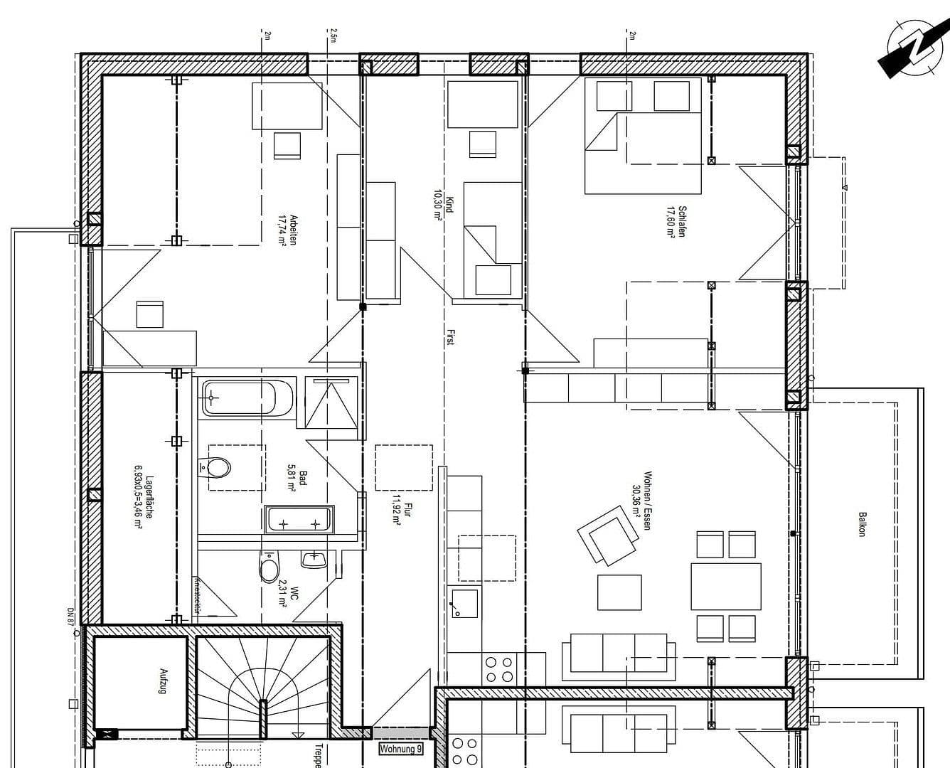 Prenájom bytu 4-izbový 99 m², Münchner Straße 102d, Kirchseeon, Bavorsko Prenájom bytu 4-izbový 99 m², Münchner Straße 102d, Kirchseeon, Bavorsko
