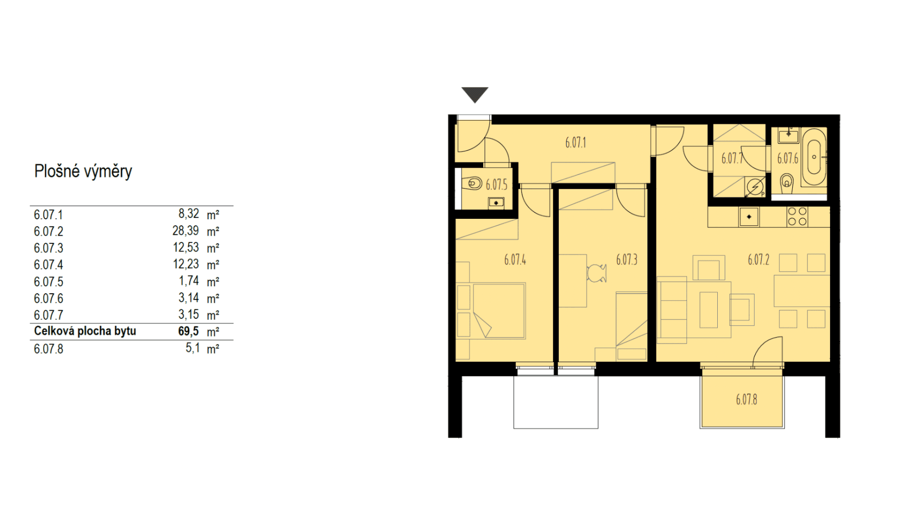 Prenájom bytu 3-izbový 70 m², U Mlýnského kanálu, Praha, Praha Prenájom bytu 3-izbový 70 m², U Mlýnského kanálu, Praha, Praha
