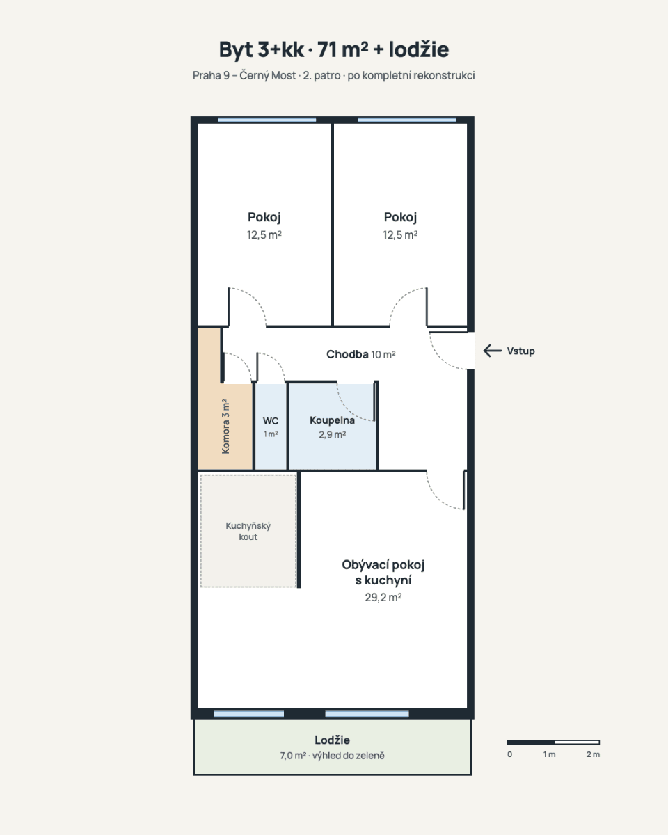 Predaj bytu 3-izbový 71 m², Breitcetlova, Praha, Praha Predaj bytu 3-izbový 71 m², Breitcetlova, Praha, Praha