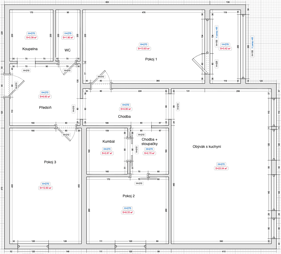 Prenájom bytu 4-izbový 80 m², Petržílkova, Praha, Praha Prenájom bytu 4-izbový 80 m², Petržílkova, Praha, Praha
