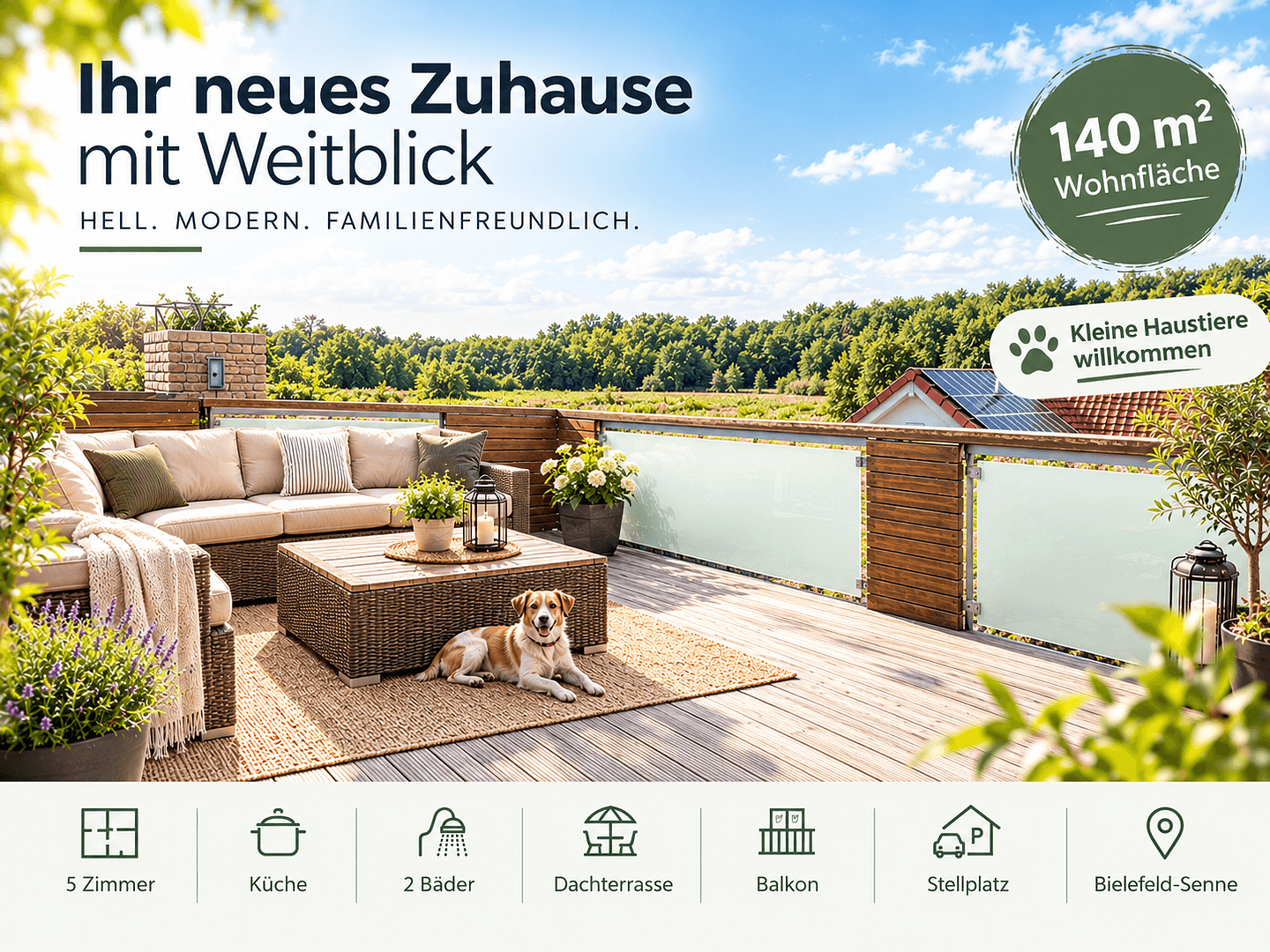 Prenájom bytu 5-izbový 140 m², Bielefeld, Severné Porýnie - Westfálsko Prenájom bytu 5-izbový 140 m², Bielefeld, Severné Porýnie - Westfálsko