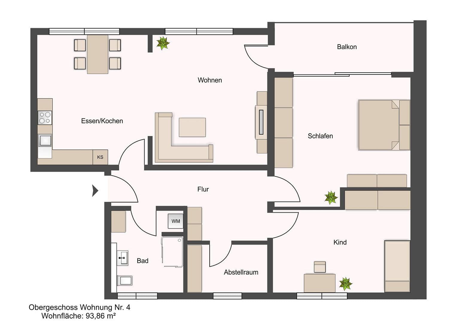 Predaj bytu 3-izbový 94 m², Möhrendorf, Bavorsko Predaj bytu 3-izbový 94 m², Möhrendorf, Bavorsko